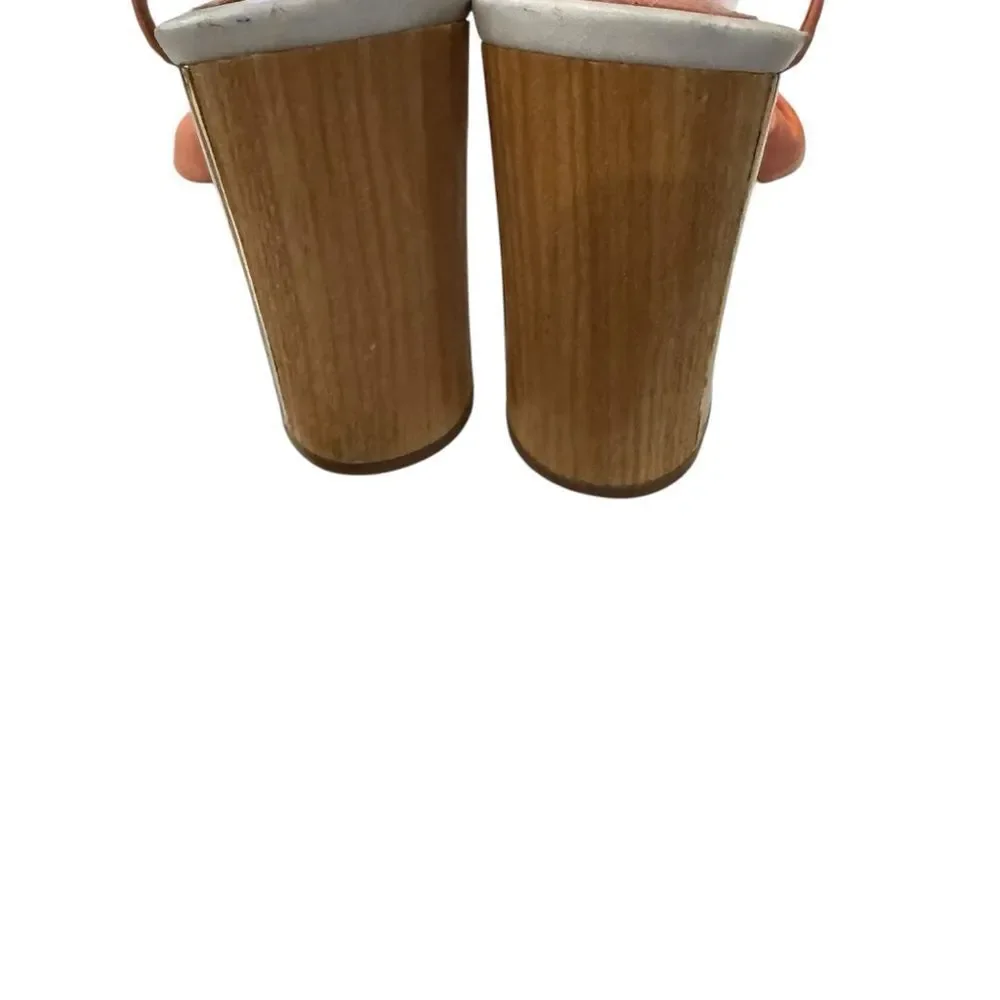 Calvin Klein Laureen Women’s Acrylic Wood Block Heel Sandals 8.5